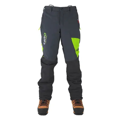 Clogger Zero Ultra Men's Premium 360 Calf Wrap Chainsaw Trousers - Grey/Green