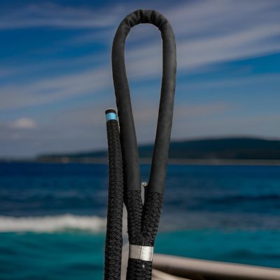 44mm Black Polyester Double Braid Mooring Line