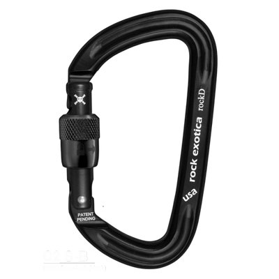 rockD Screw-Lock Carabiner Black