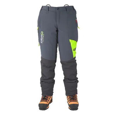 Clogger Zero Ultra Women's Premium 360 Calf Wrap Chainsaw Trousers - Grey/Green