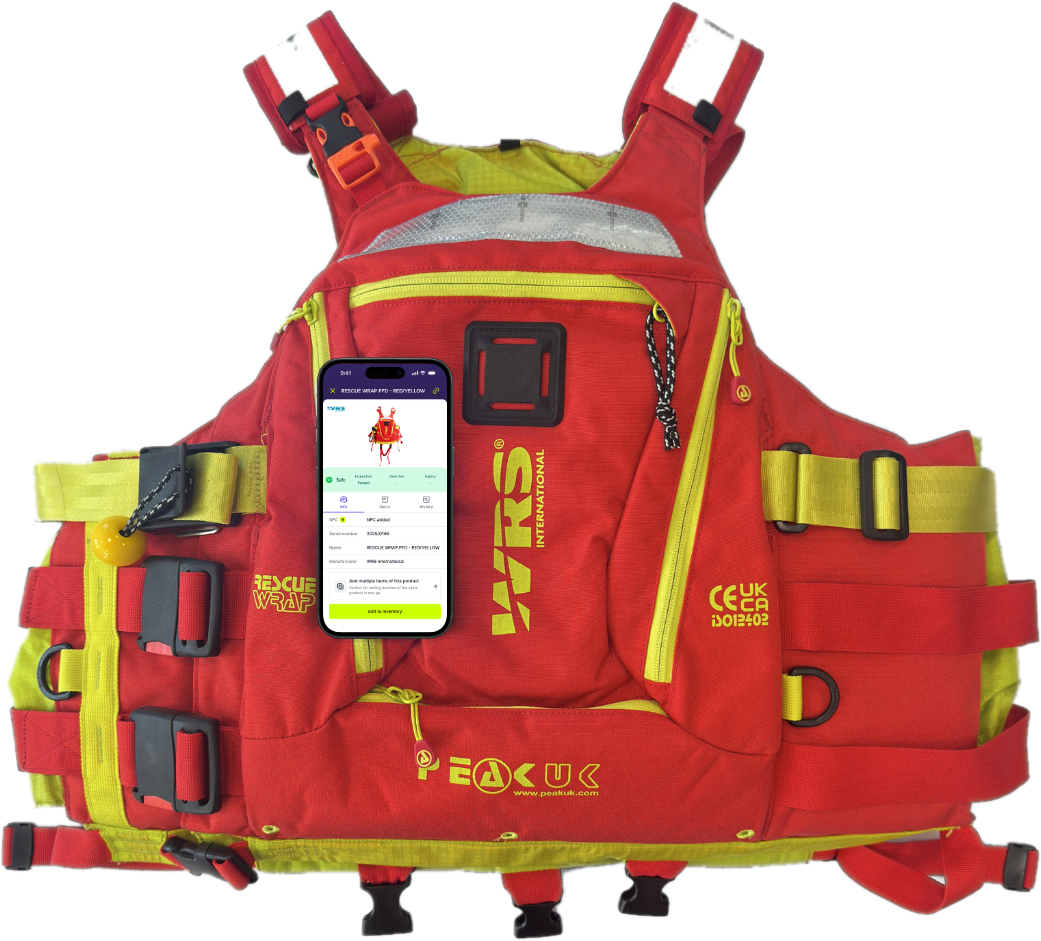 Rescue Wrap PFD — Red/Yellow